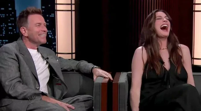Anne Hathaway shocked by joke about Ewan McGregor